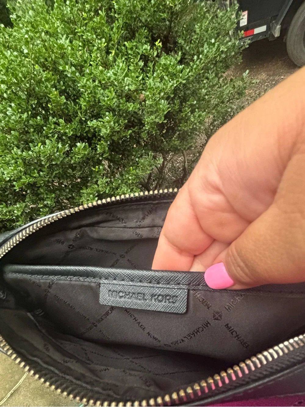 Michael Kors Black Logo-Print Crossbody Camera Bag
